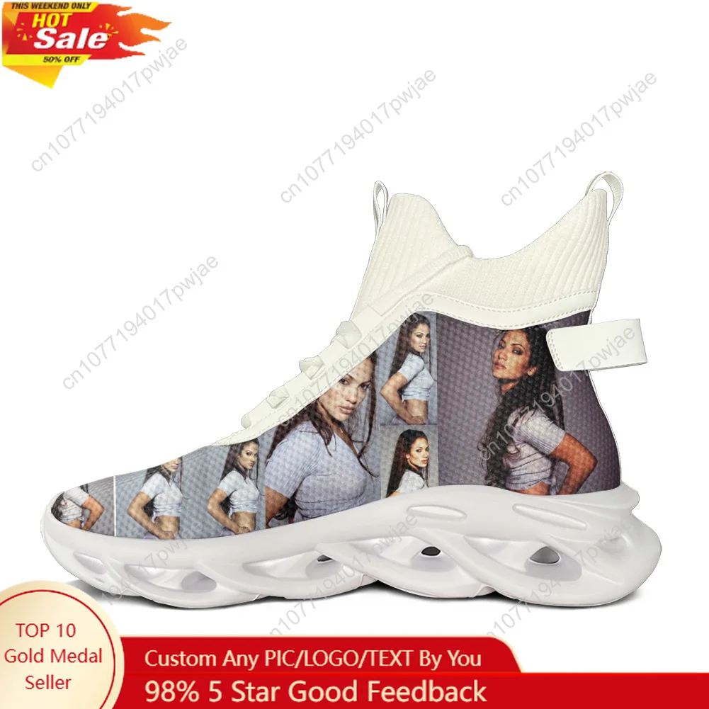 

Jennifer Lopez Hip hop Singer High Top Flats Sneakers Men Women Hiking Sneakers Travel Mountaineering Shoes Running Shoes
