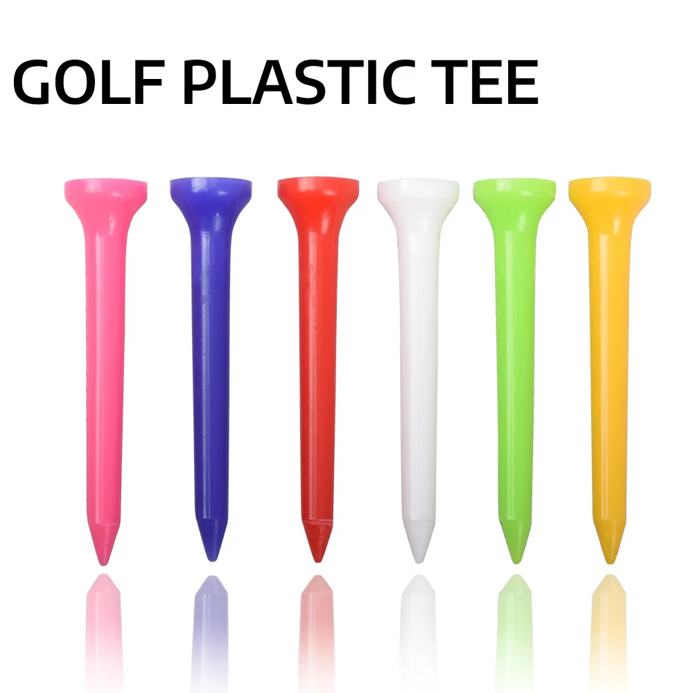 100 Pcs Golf Tees Plastic Durable Mixed Color Available In 4 Sizes Auxiliary Practice Golf Plastic Tees Accessories Supplies