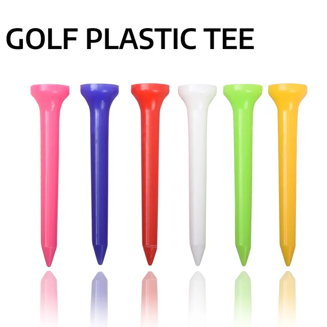100 szt. Koszulki golfowe Plastikowe Trwałe Mieszane kolory Dostępne w 4 rozmiarach Pomocnicze ćwiczenia Golf Plastikowe koszulki Akcesoria Materiały eksploatacyjne