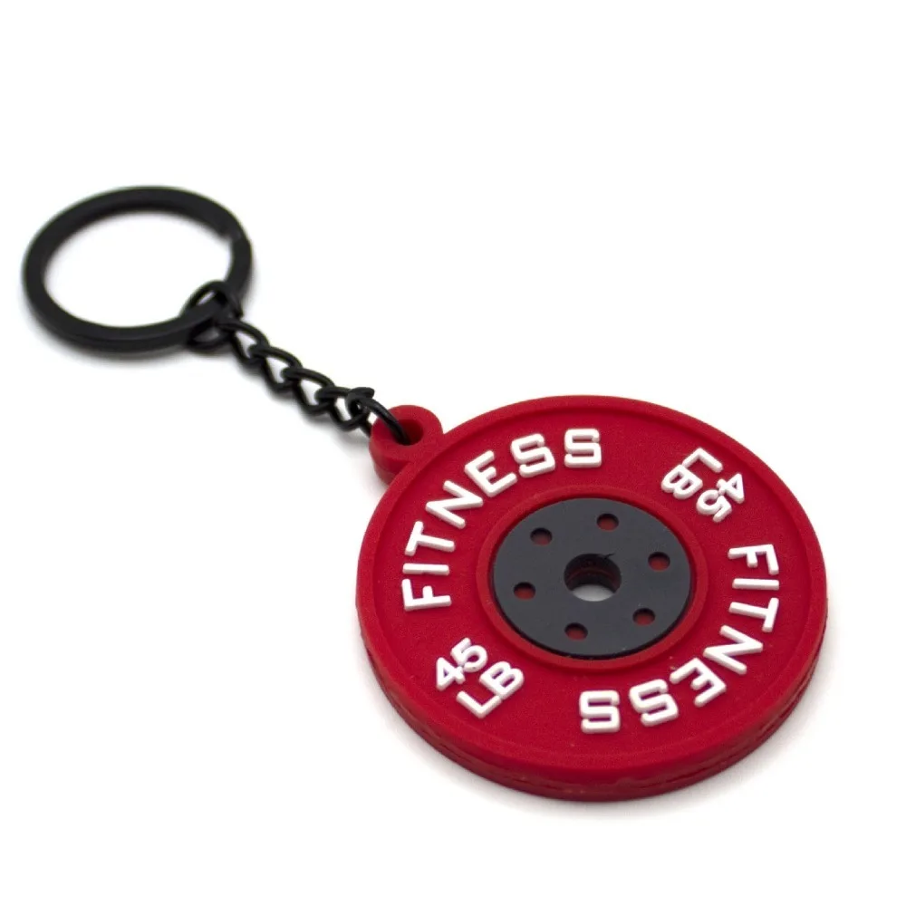 Mini Barbell Plates Key Chain Dumbbell Creative Barbell Plates Keyring Jewelry Simulation Fitness Series Pendant Bodybuilder