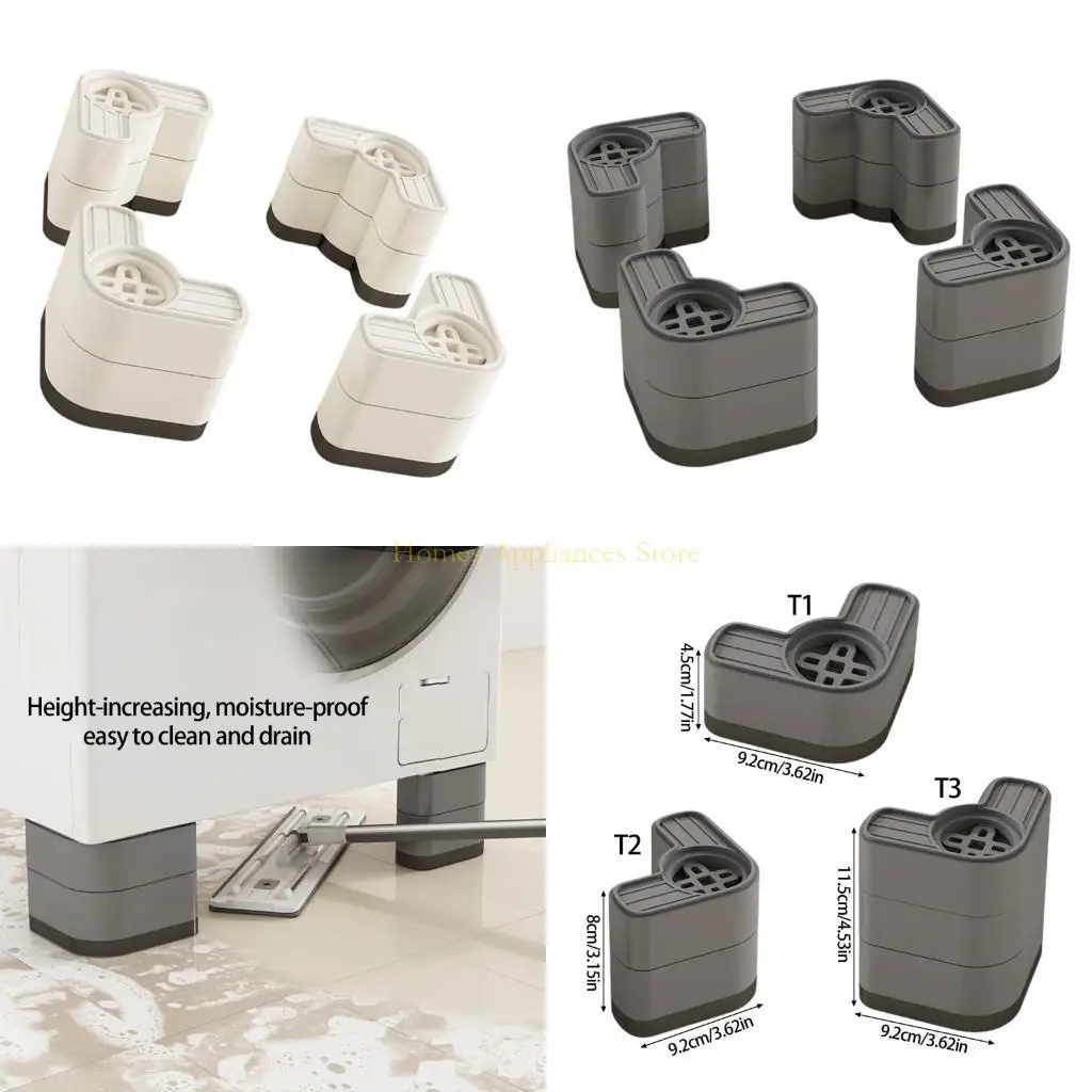 

Пакет D0AB из 4 анти вибрационных ковриков для защиты пола для домашних приборов, таких как шайбы и холодильники, чтобы