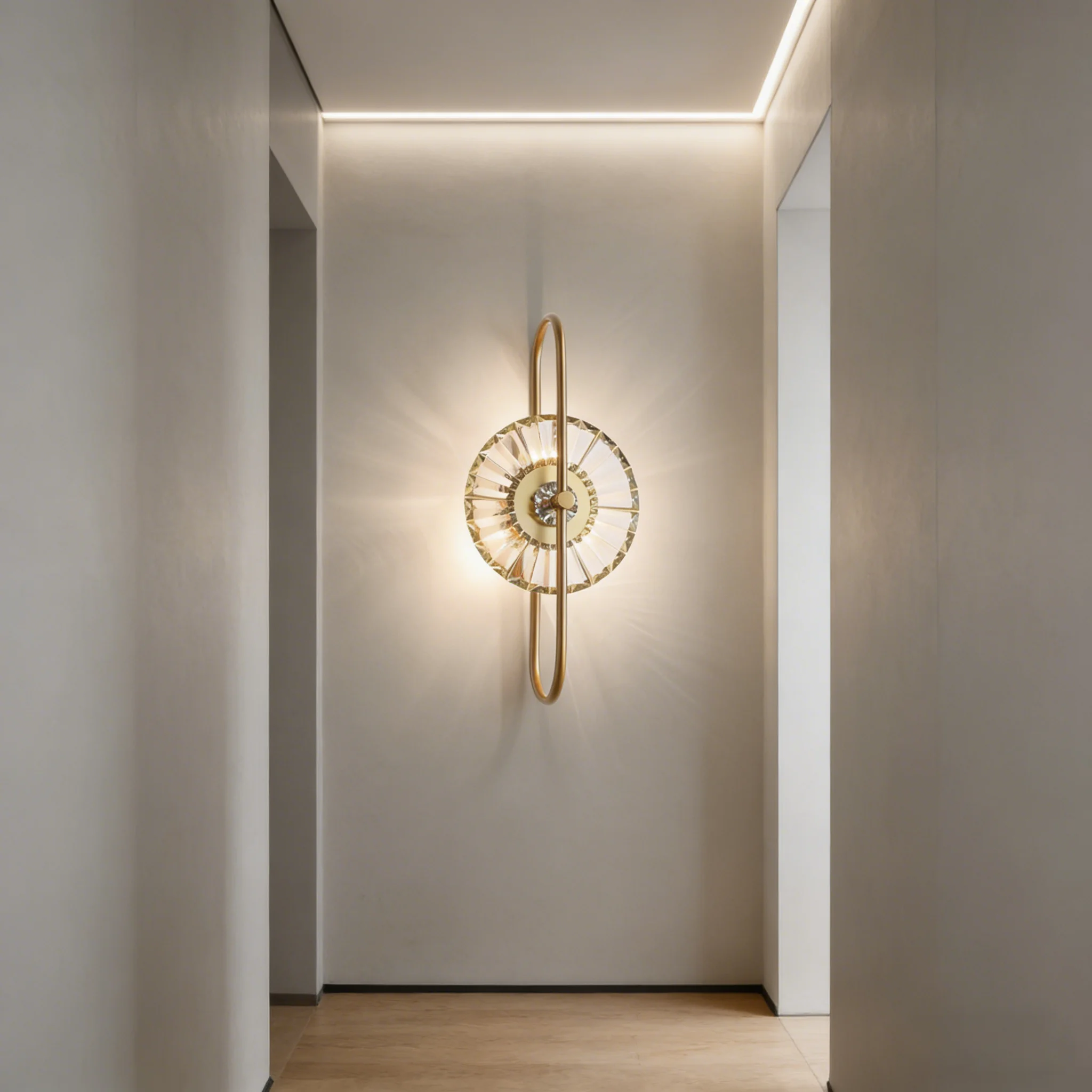 

Modern Luxury Metal Wall Lamp Nordic Creative Crystal Background Wall Sconce Living Room Dining Room Bedside Decor Wall Lamp