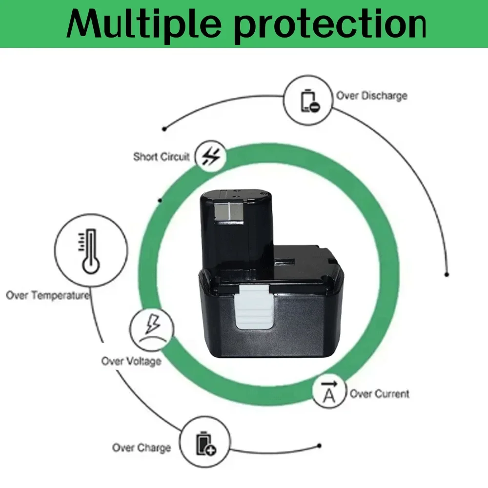 14.4V 9800mAh for Hitachi EB1414S EB14B EB1412S Rechargeable Battery EB14S DS14DL DV14DL CJ14DL DS14DVF3