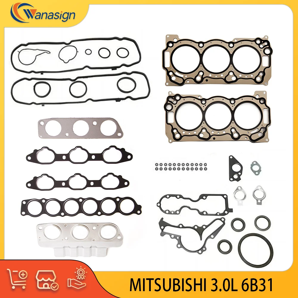 Części silnika samochodowego zestaw uszczelek dla Mitsubishi Outlander 3.0L V6 24V gaz SOHC 6 b31 3.0 L 2007-2020 OEM HS26410PT