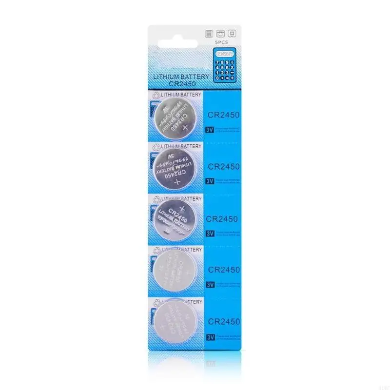 Quality CR2450 Battery Coin Cells Battery for Keychain Reliable Performances 
