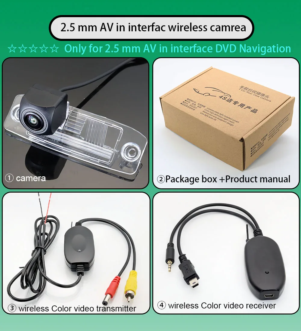 

2.4 Ghz Wireless Rear View Fisheye Camera For Hyundai Avante / Elantra XD 2000~2006