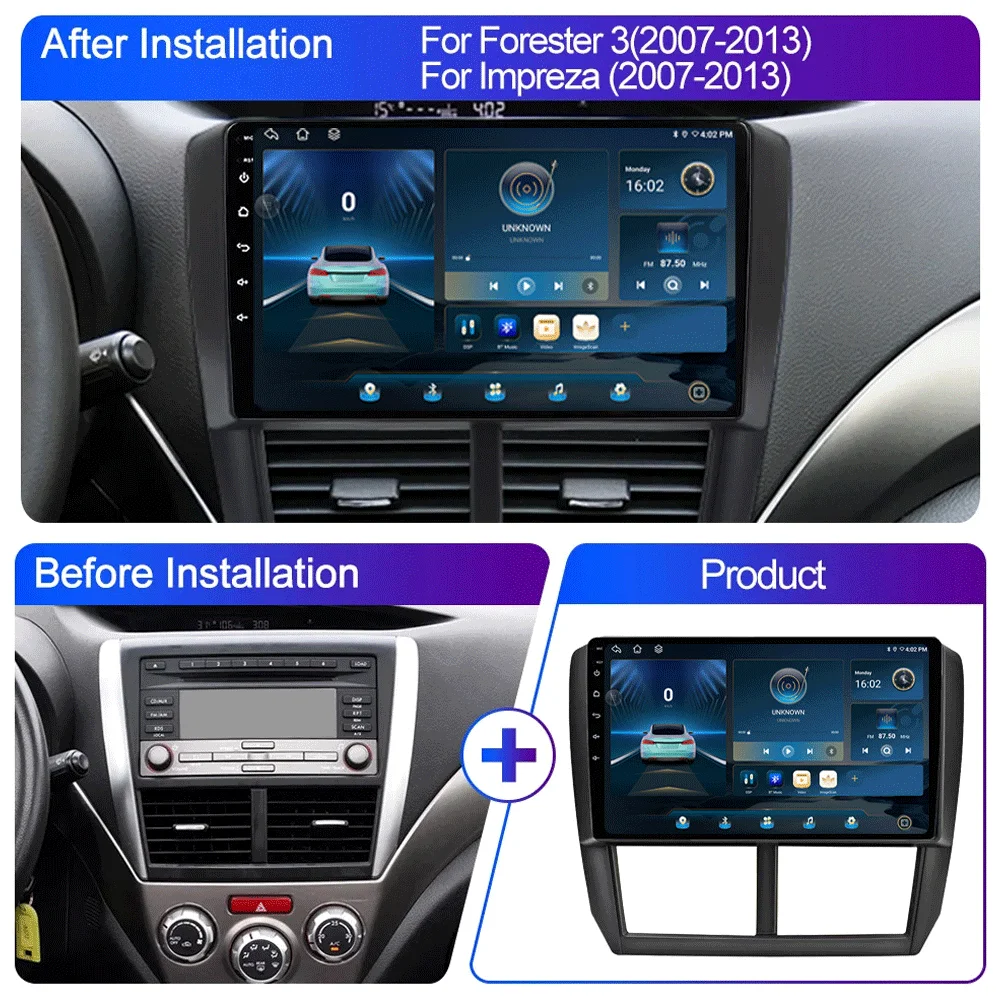 Car Radio Android 16 For Subaru Forester 3 SH 2007 - 2013 For Subaru Impreza GH GE 2007 - 2011 Multimedia Video Player Navigatio