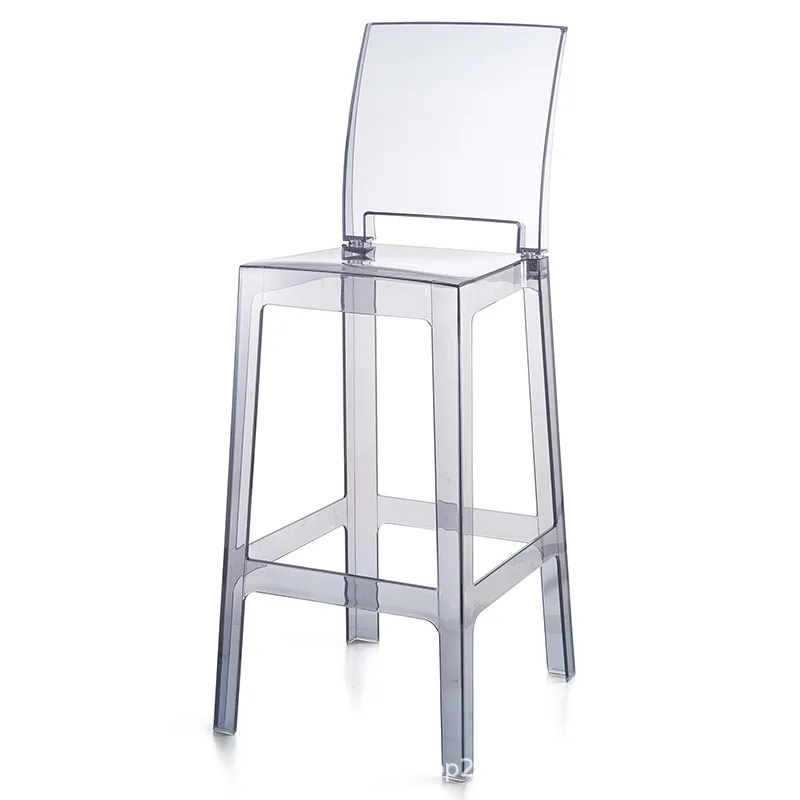 

Table chair Nordic plastic crystal acrylic transparent ghost devil bar chair
