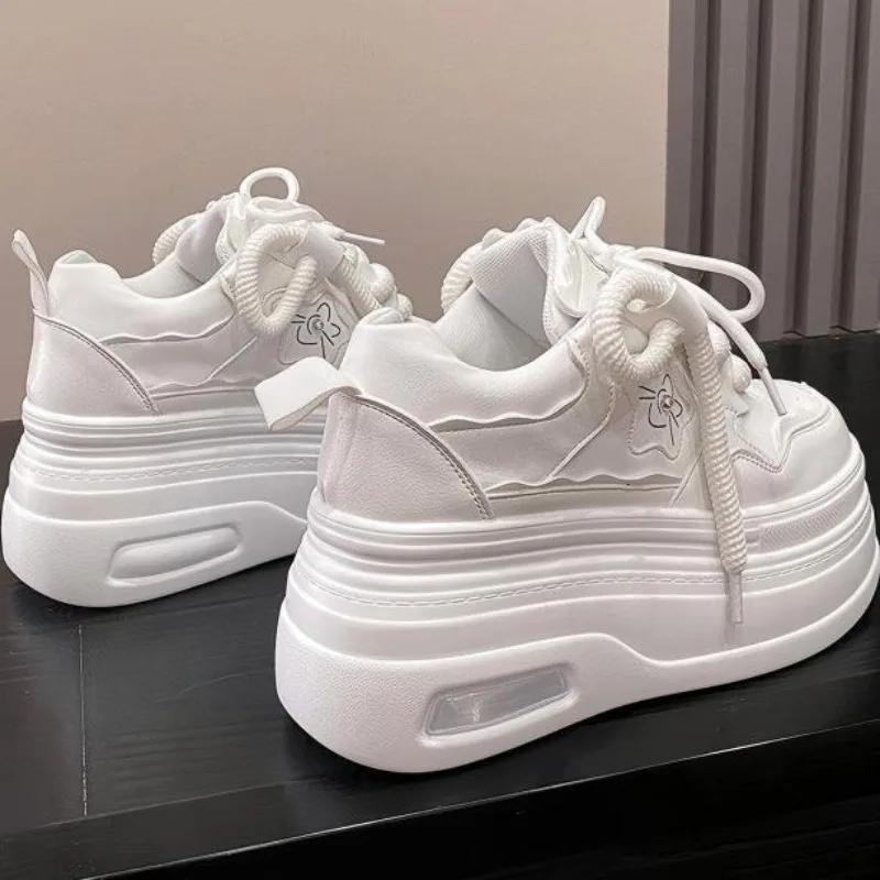 Women Sneakers White Tennis Women Shoes Spring Summer Female Row Shoes Platform Flats Casual Ladies Vulcanize Shoes Lace-up