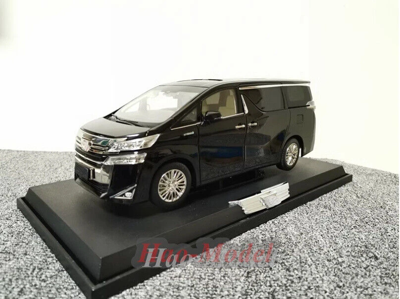 Modèle de voiture en alliage moulé sous pression pour enfants, jouets pour garçons, cadeaux d'anniversaire, passe-temps, collection d'affichage, ornements noirs, FAW Toyota Vellfire MPV, 1/18