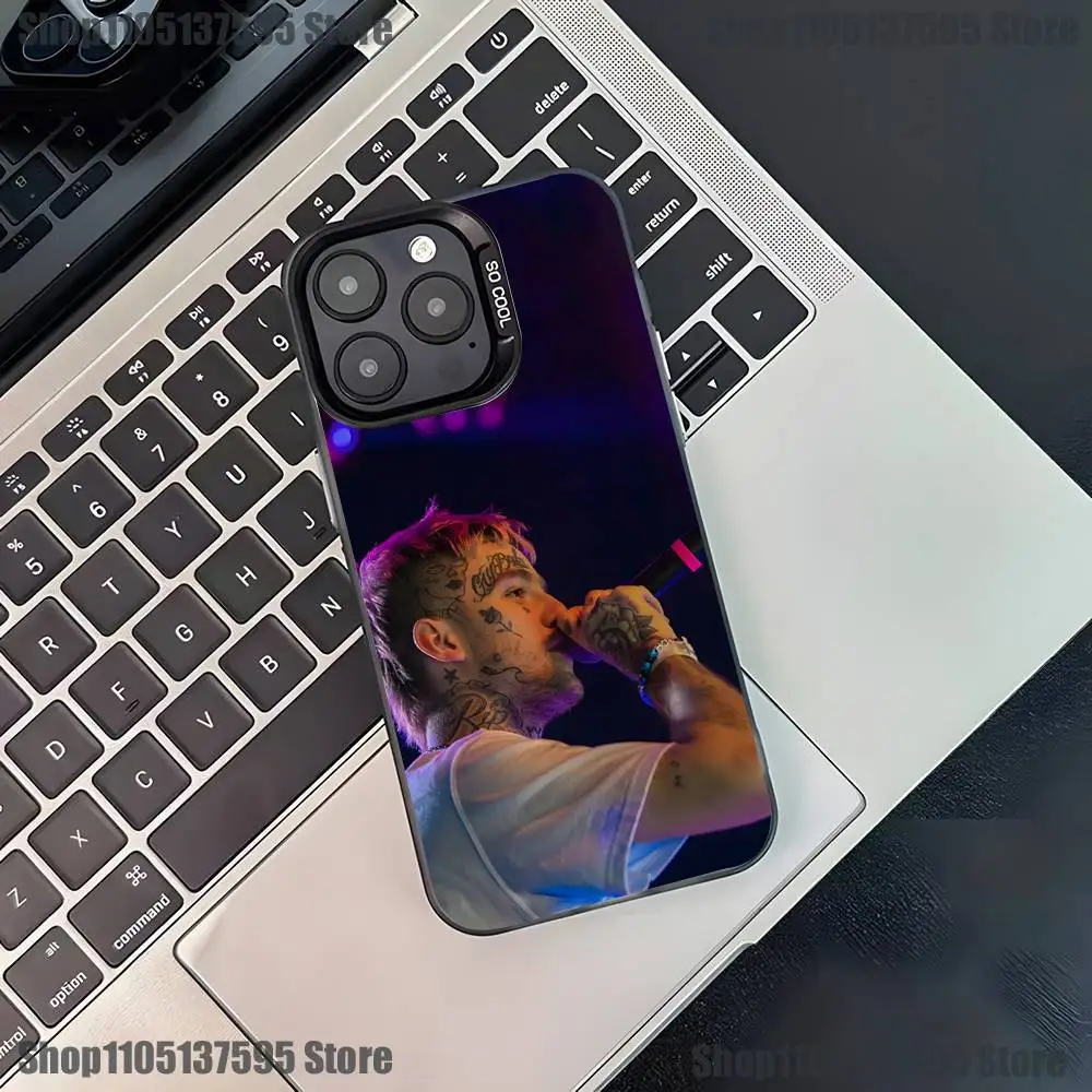 Rapper L-LIL Peep Phone Case For iPhone 16,15,14,13,12,11,Pro,XS,Max,Plus,Mini,SE4,E Black Matte Shockproof Cover