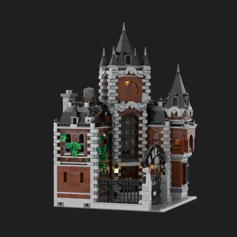 

New 3980Pcs Hot Famous Bat Hero Movie Moc Arkha Asylum Model Building Blocks Diy Creative Ideas Kid Toys Birthday Christmas Gift