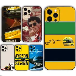 F1 Ayrton Tacing Driver S-Senna  Phone Case  For IPHONE 15,13,14,12,Mini ,11, Xr, X ,Xs Pro Max 8, 7 Plus Back Cover