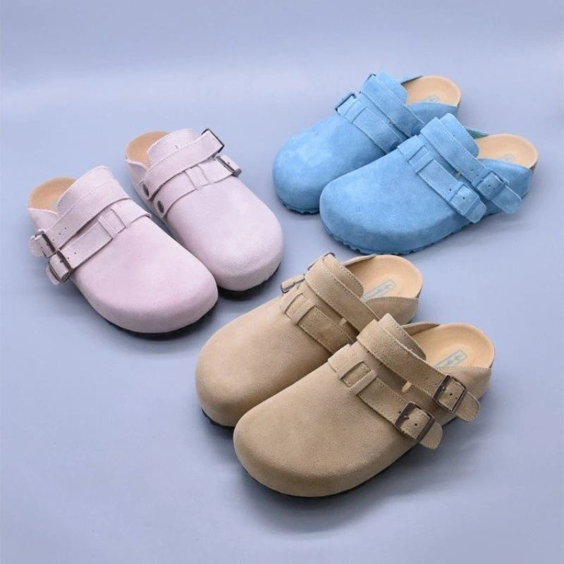 

Spring Autumn Women's Slip-On Slippers Thick Bottom Heightening Mules New Style Two-Way Wear Fashionable Rubber Women Slippers