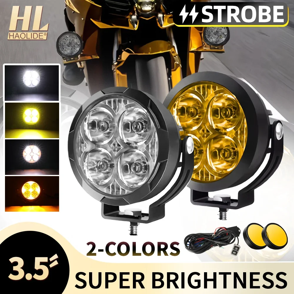 HAOLIDE 3.5inch LED Work Light 3500k Fog Lamp Super Brighter Truck 6000K for 4x4 ATV Truck Dirt Bike SUV Motorcycle 12V 24V IP68