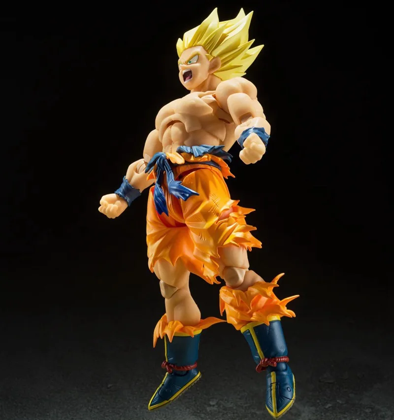 Dragon Ball Z Son Goku SSJ Battle Damage Legendary Super Saiyan Action Figure Model Toys Joint Movable Doll Christmas Present