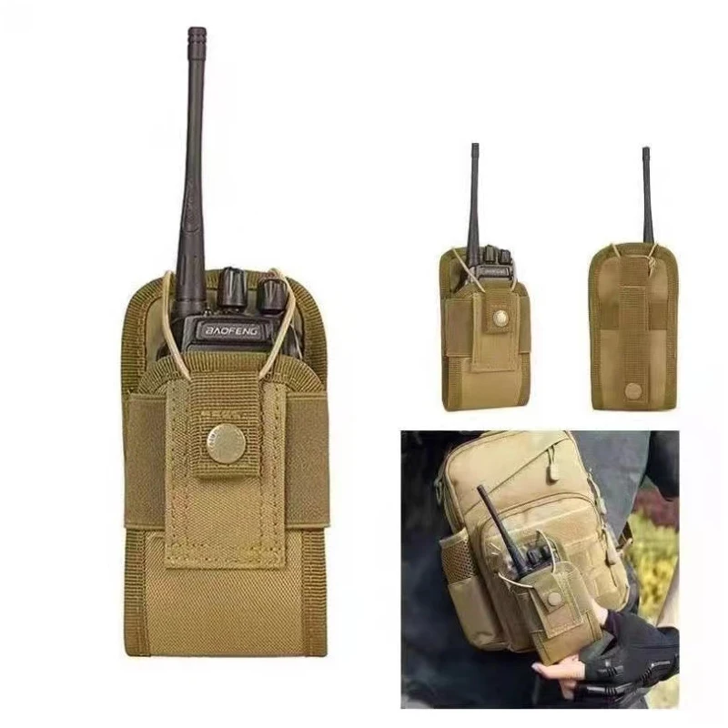 

Tactical Molle Radio Walkie Talkie Pouch Waist Bag Holder Pocket Portable Interphone Holster Carry Bag for Hunting Camping HAM