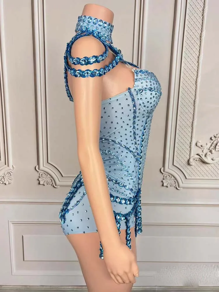 جودة عالية الساخن ختم ملصق مثير معلقة الرقبة بذلة مرنة 2025 موضة جديدة مخصصة الملابس النسائية