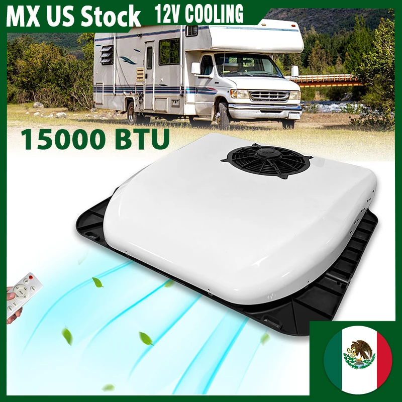 

Ultra-Thin 12V RV Rooftop Air Conditioner Low Profile Ceiling AC for Motorhome/Camper/Van/Truck Energy Efficient Quiet Cooling
