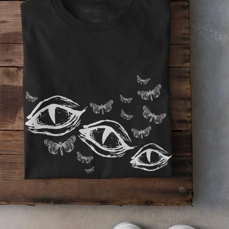 Moths T Shirt Eyes Surreal Alt Clothing Dark Academia Witchy Edgy Indie Alternative Grunge Pastel Goth Strange S