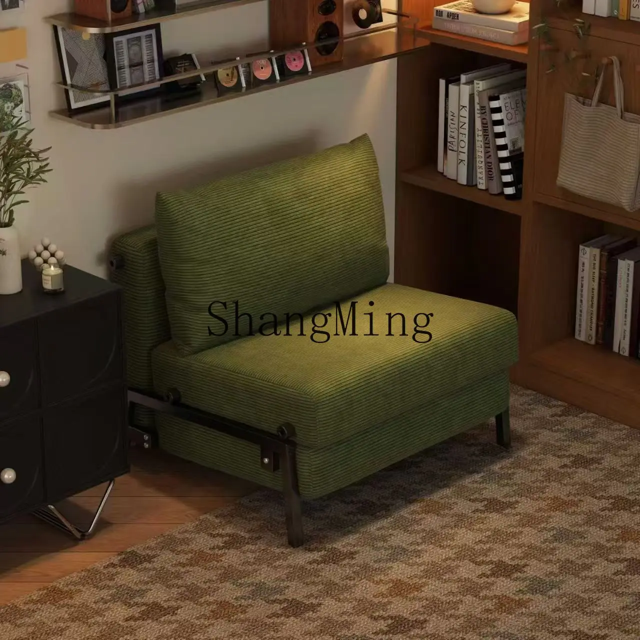 

CL sofa bed folding dual-purpose single push-pull bed living room study balcony corduroy retro small apartment furniture
