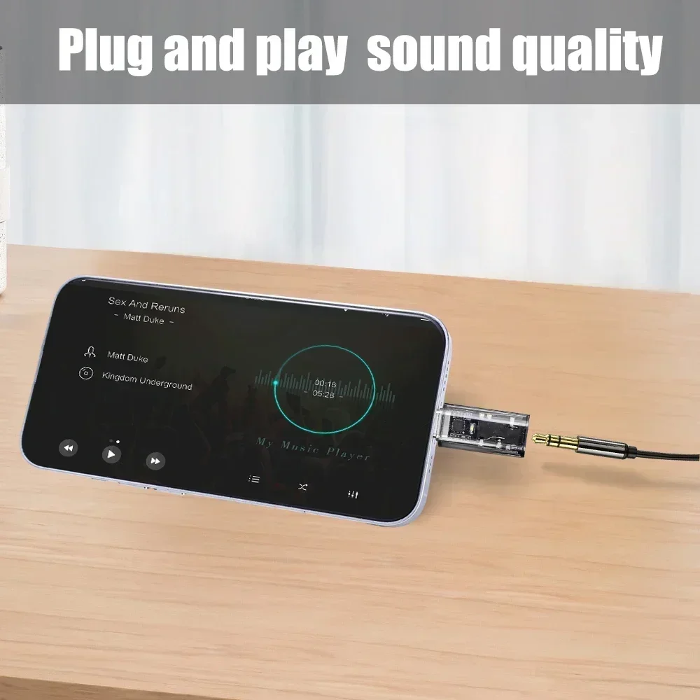 USB نوع C إلى 3.5 مللي متر محول سماعة الرأس USB C ذكر إلى 3.5 جاك محول صوت آيفون 16 15 سامسونج S25 دعم الاتصال الصوتي