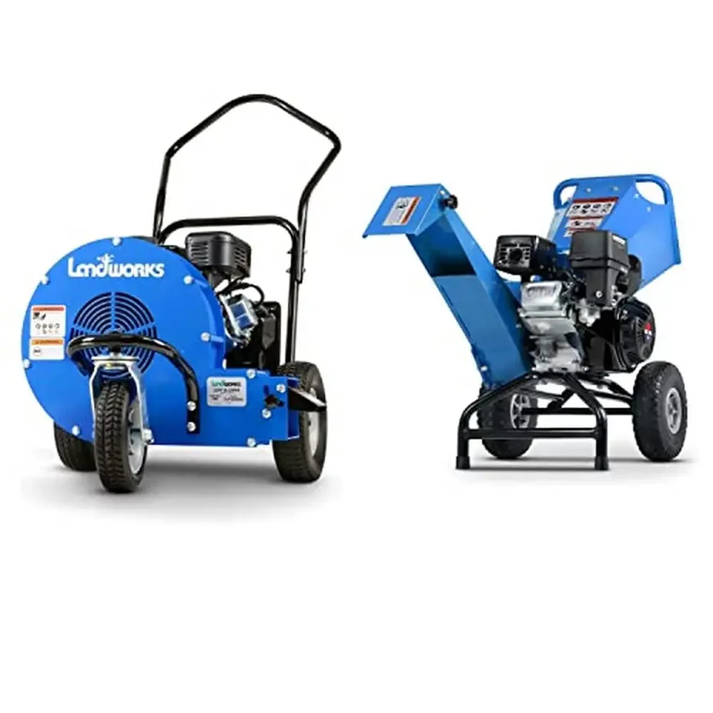 

Walk Behind Leaf Snow Blower & Wood Chipper Shredder Mulcher 7Hp 212cc 4 Stroke Gas Engine Compact Design 3 Inch Max Capacity