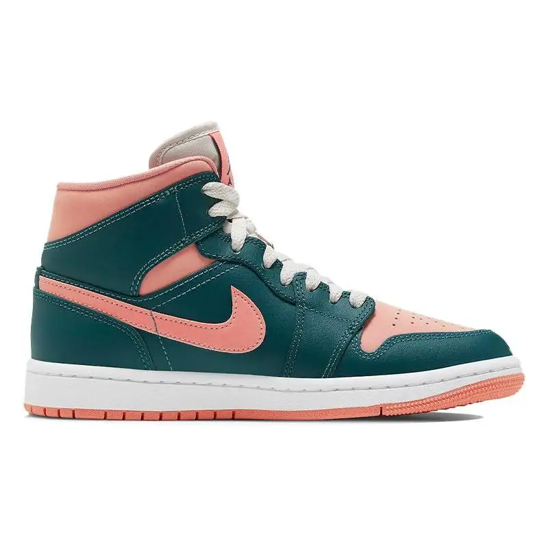 Nike Air Jordan Women's Air Jordan 1 Mid 'Dark Teal Green' Sneakers shoes BQ6472-308