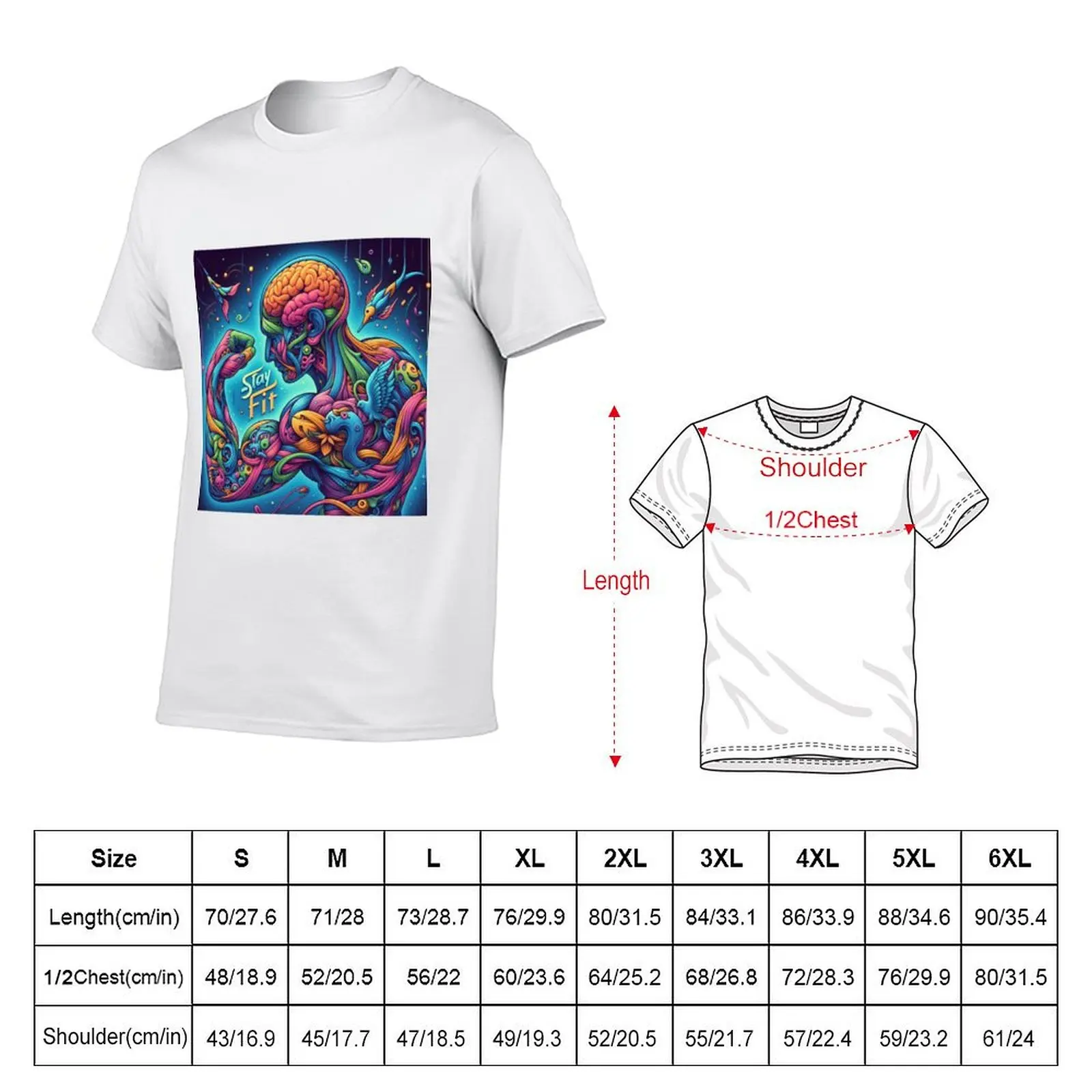 Daily Exercise \\ The Vibrant Mind T-Shirt Fashion Casual Short Sleeve T-Shirt