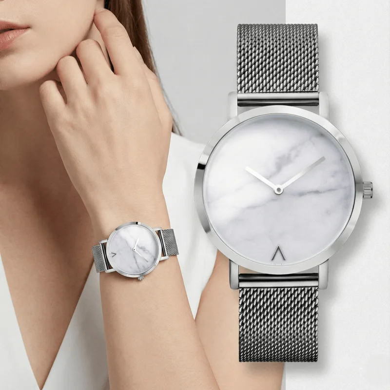 Fashion Women Watches Luxury Rose Gold Ladies Quartz Wrist Watch Simple Elegant Metal Mesh Strap Female Clock relógio feminino