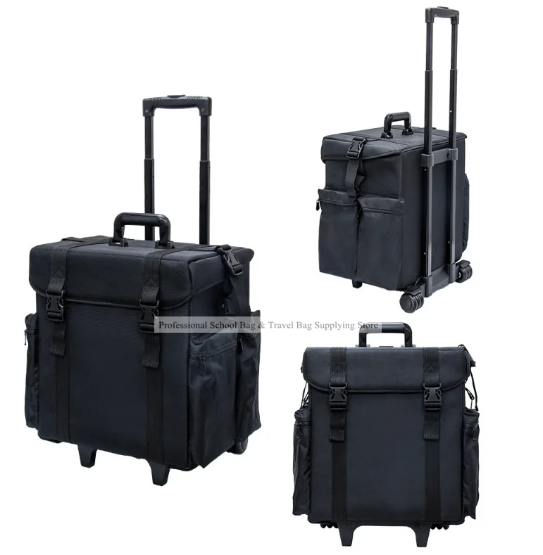 Professiona Rolling Makeup Train Case Rolling cosmetic suitcase 2 wheels organizer Makeup Suitcase tool box Trolley Cosmetic Bag