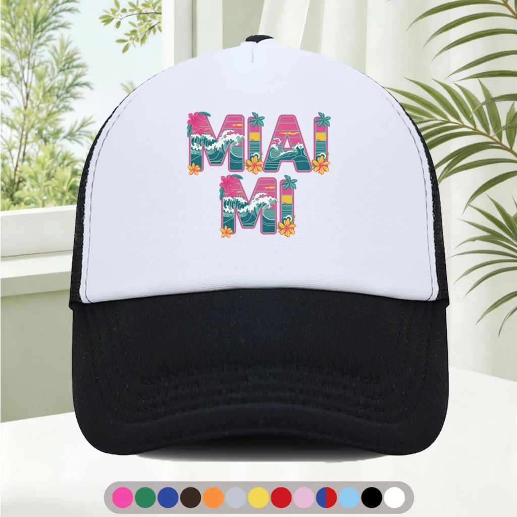 Fashionable and Versatile Sponge Mesh Cap  Features Cool Printed Patterns, Unisex  American Trucker Hat  HighQuality Hat  S