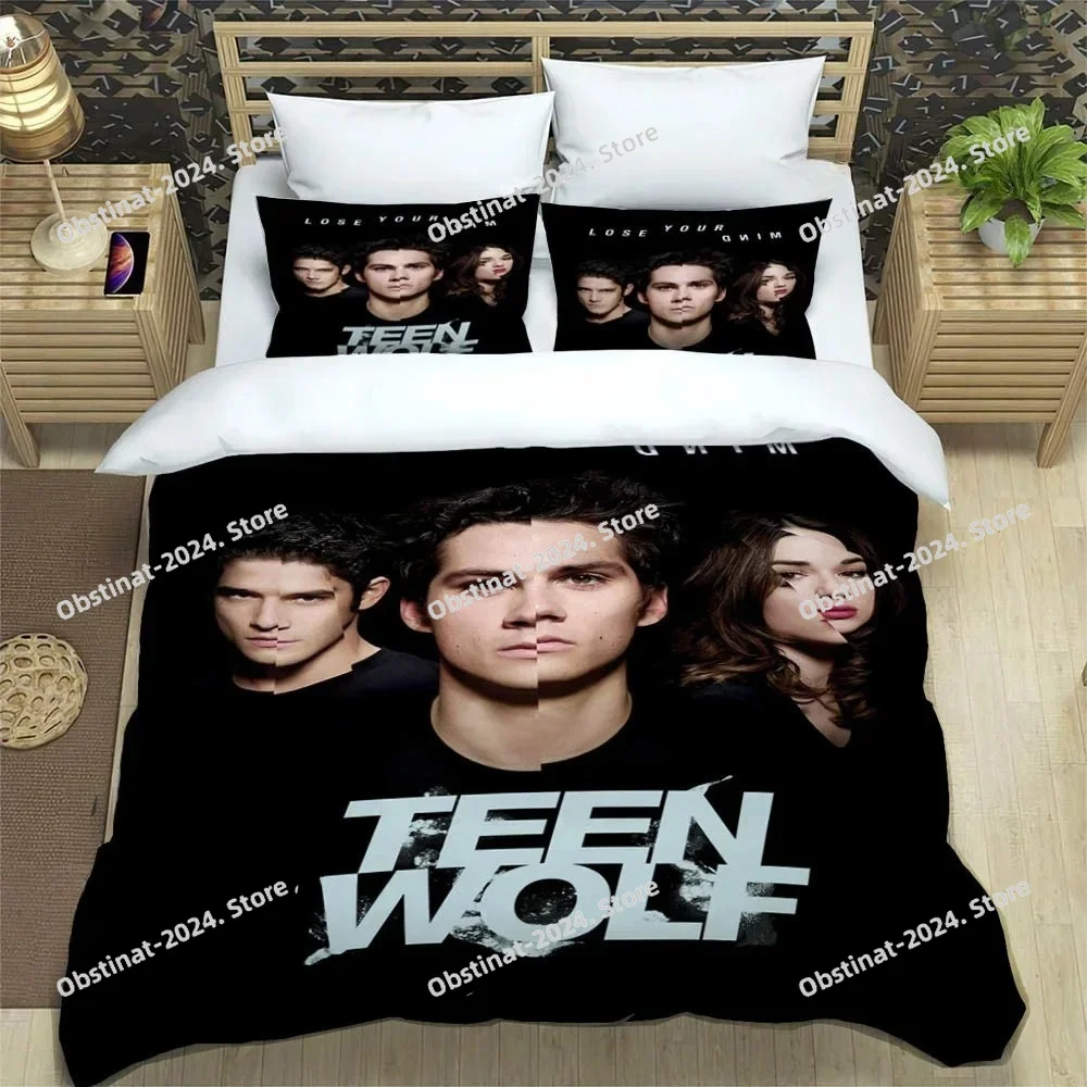 

Fashion TV series Teen Wolf Bedding Set Printed Bed Set Duvet Cover Sheet Pillowcase Bed Soft Quilt Cover Full Queen King Size