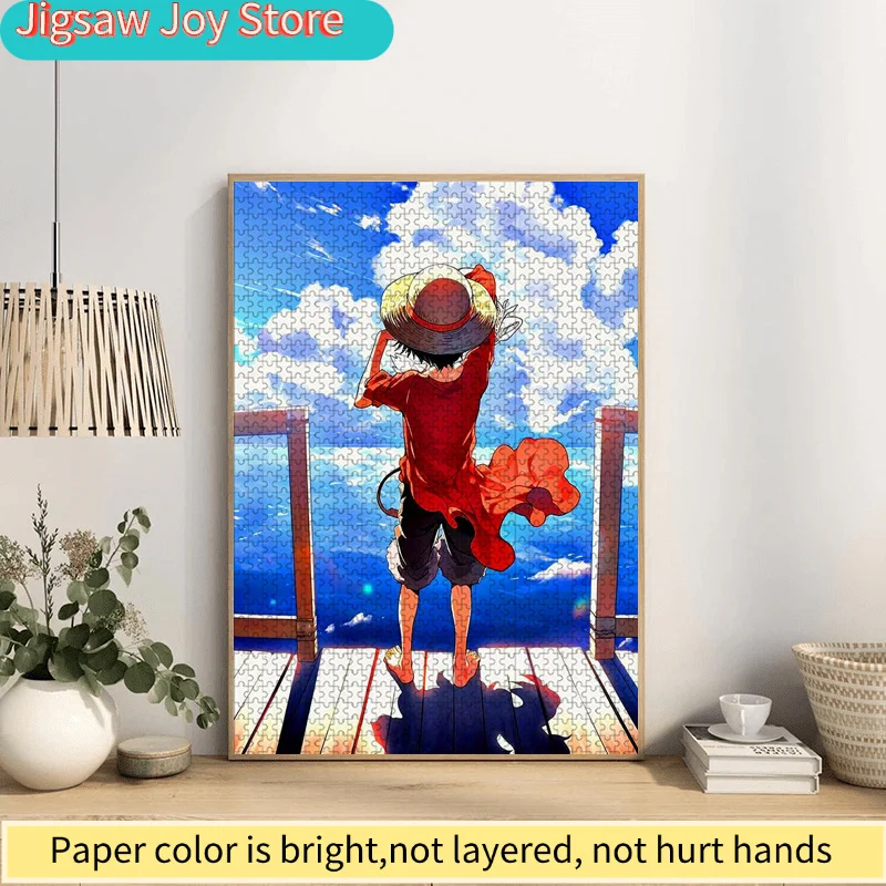 Rompecabezas con animación (1 pieza) - Únete a los Piratas del Sombrero de Paja en su aventura marítima. Un desafío coleccionable perfecto para los fans