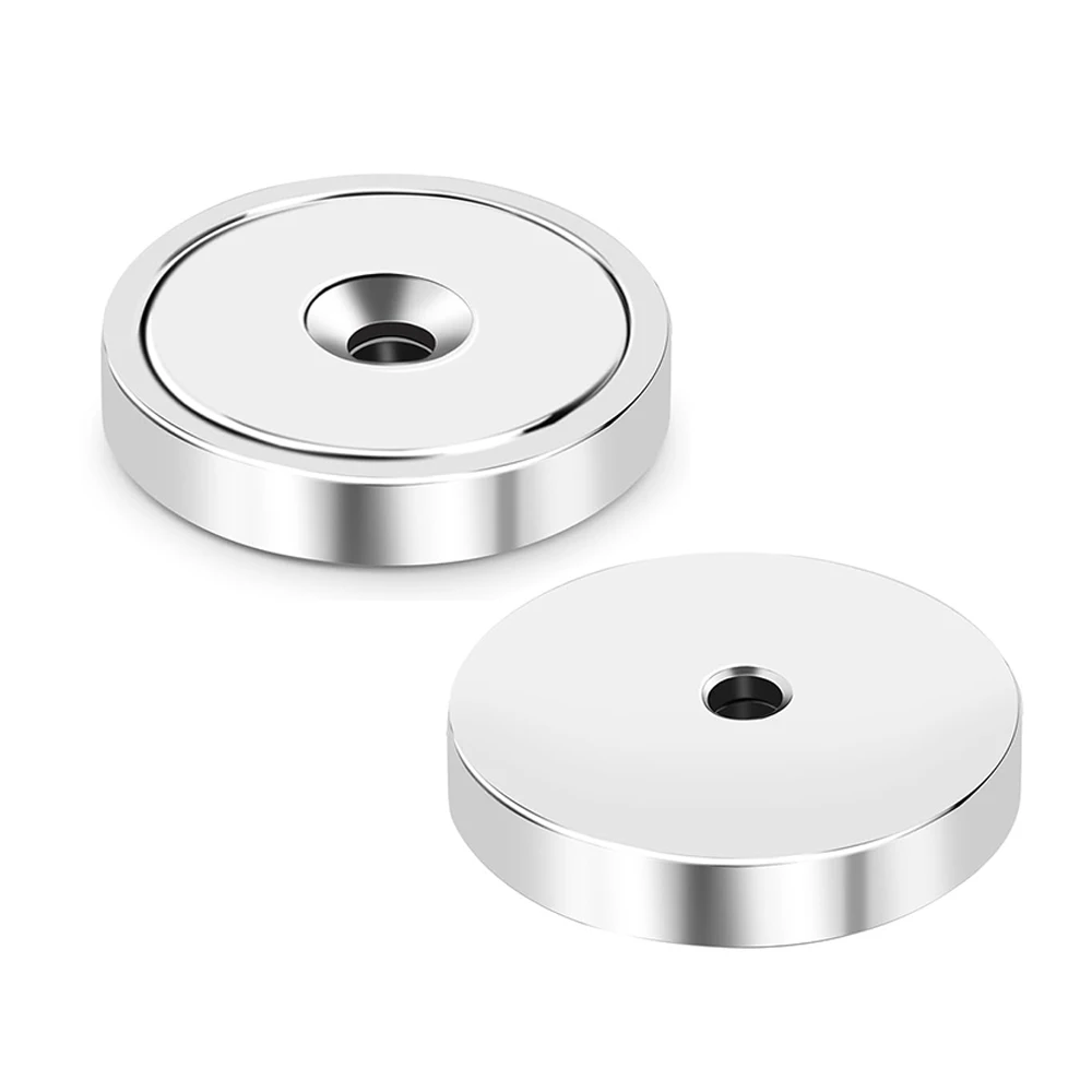 1Pcs Super Strong Cup Magnetic Countersunk Hole POT Magnet Strong with Screw for Wall Mounting Round POT Magnets Imans