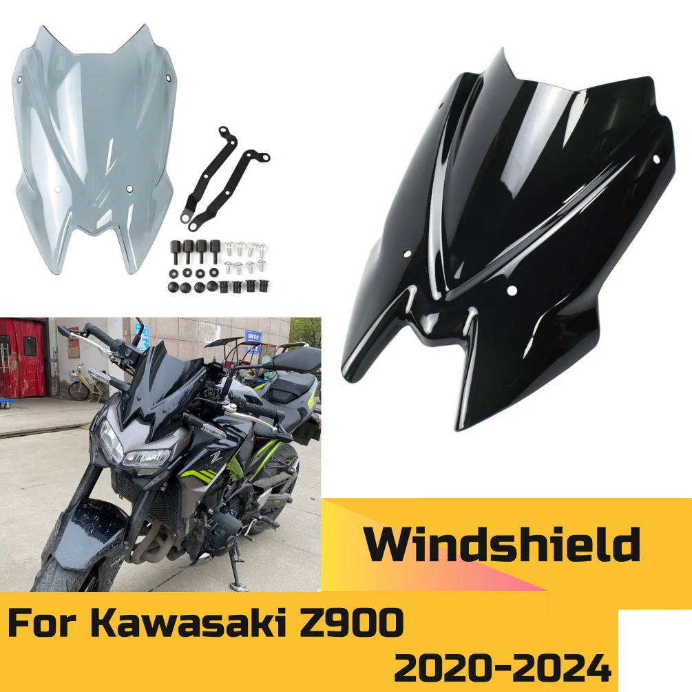 

Z900 Windshield Windscreen Wind Deflector Air Screen Shield For Kawasaki Z 900 2020 2021 2022 2023 2024 Motorcycle Accessories