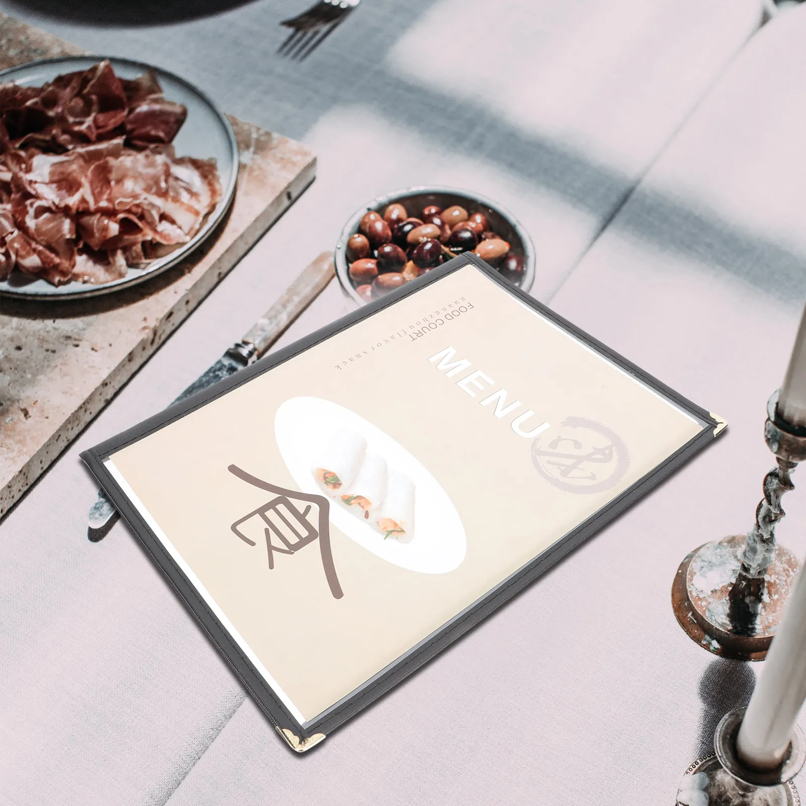 

Transparent PVC Menu Cover Book Protector for Restaurant Hotel Bar A4 Size Reusable Waterproof Stain Resistant Clean
