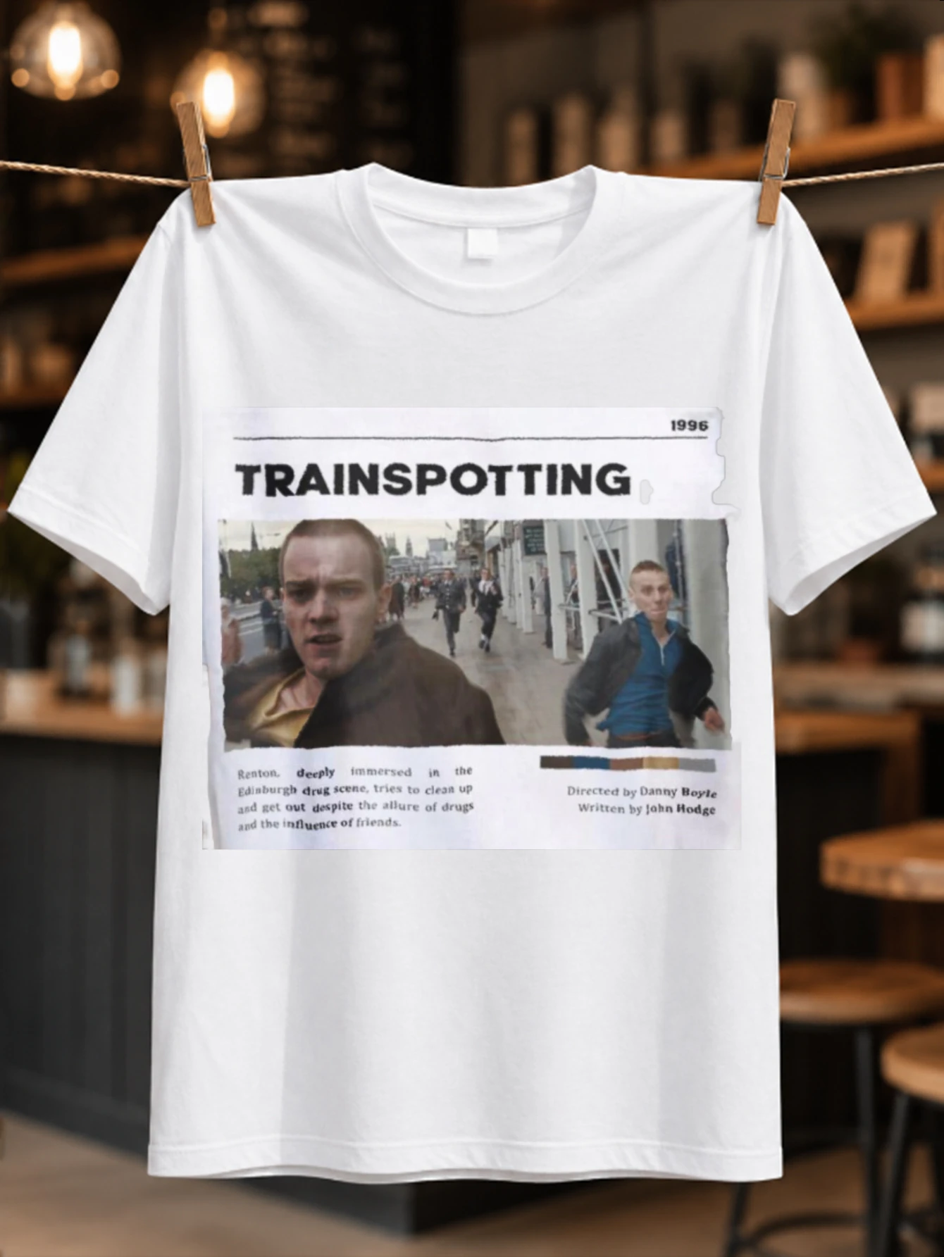Trainspotting character collage with red title strip Choose Your Future quote and grunge style  Unisex All T-Shirt