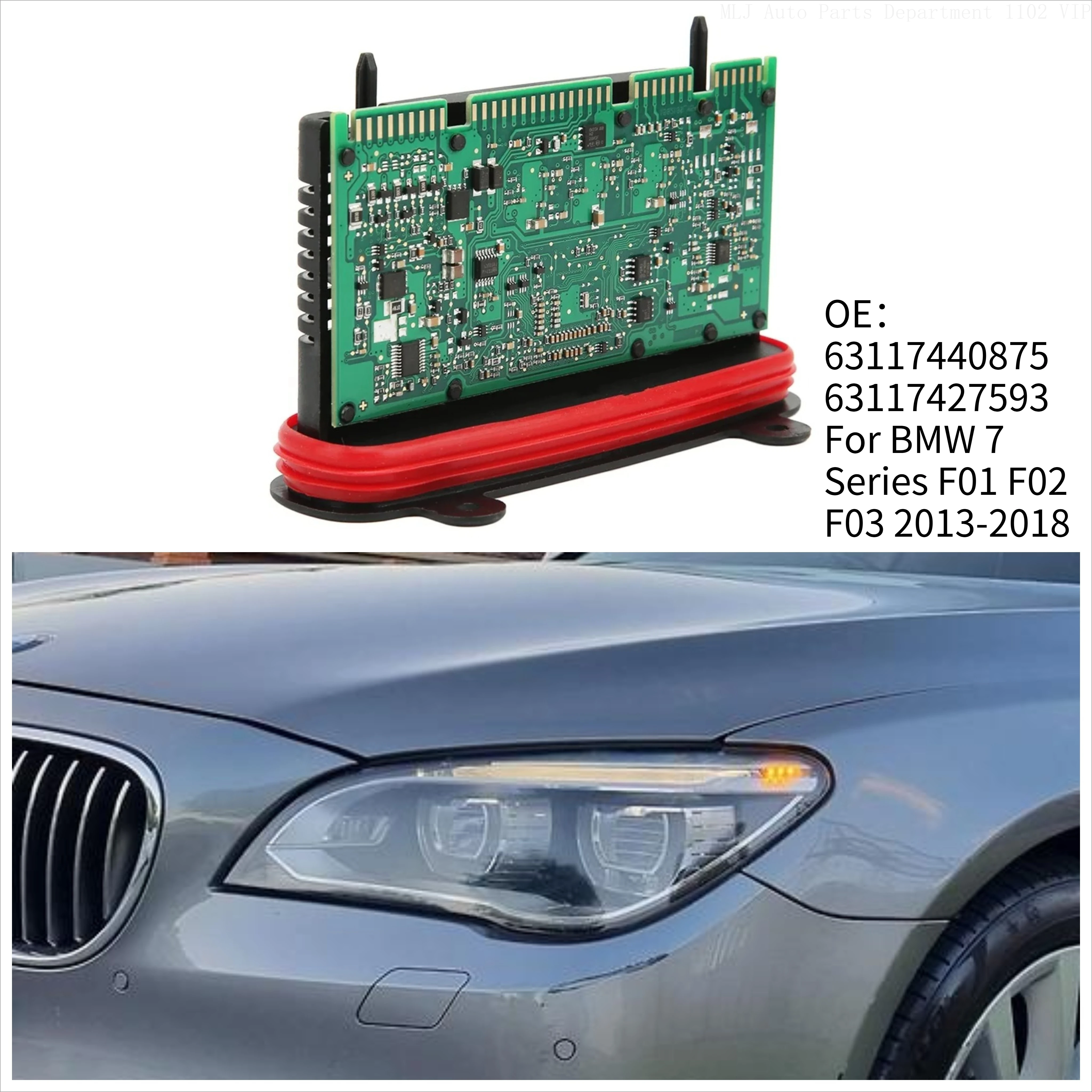

For 2013-2018 BMW 7 Series F01 F02 F03 LED Headlight Driver Module Without AFS Angel EyesControl Unit OE 63117440875 63117427593