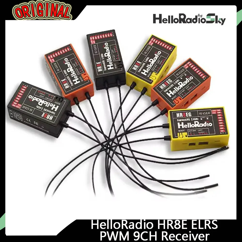 

HelloRadio HR8E 2.4G 9-канальный ШИМ-приемник ELRS — для самолетов с неподвижным крылом, радиоуправляемых дронов и самолетов с дистанционным управлением