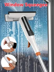 Multifunctional Household Window Cleaner High-Rise Window Cleaning Tool Water Spray Double-Sided Wiper for Glass Outdoo Squeegee