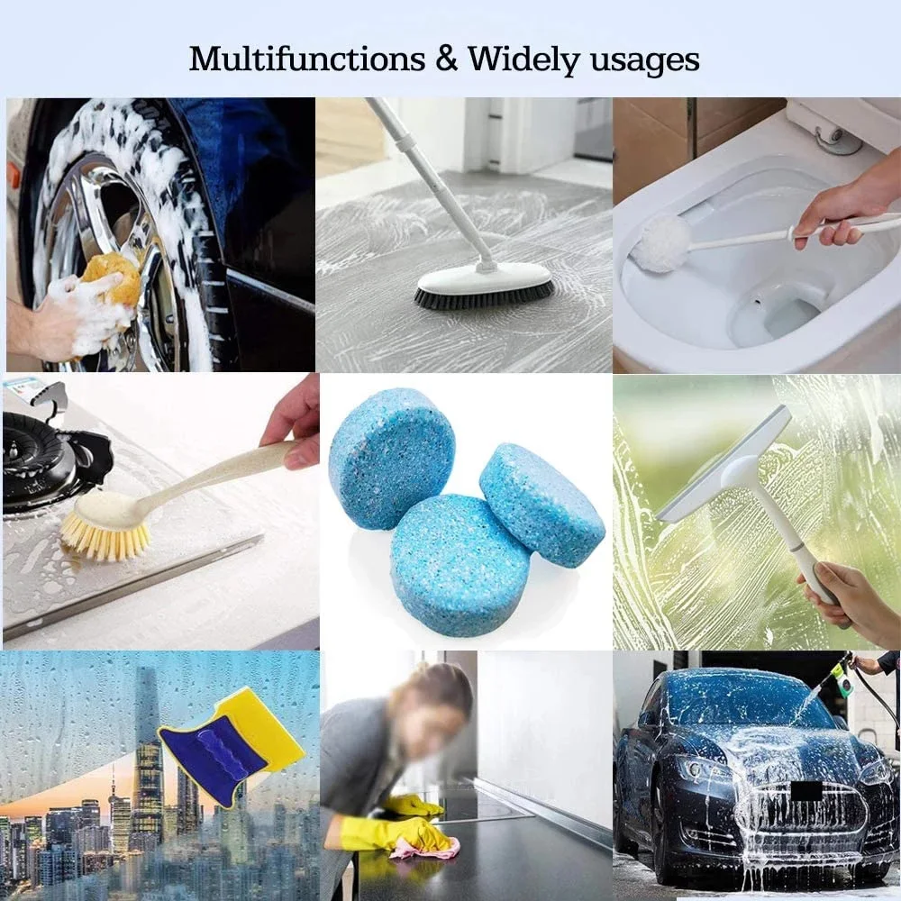 10-200Pcs/SET Car Effervescent Washer tablet Auto Glass Washing Tablet Car Windscreen Cleaner Windscreen Glass Cleaning Tablet