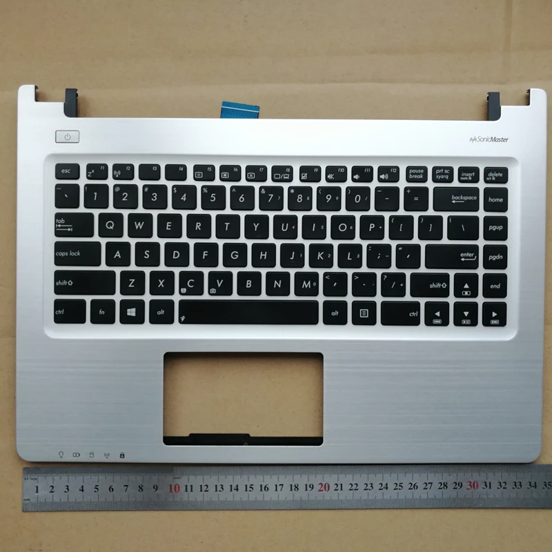 

US New laptop upper case base cover keyboard Plamrest for ASUS S46C K46 K46CM R405C A46C K46C E46C 13GNTJ1AM031-01 4HKJCTC