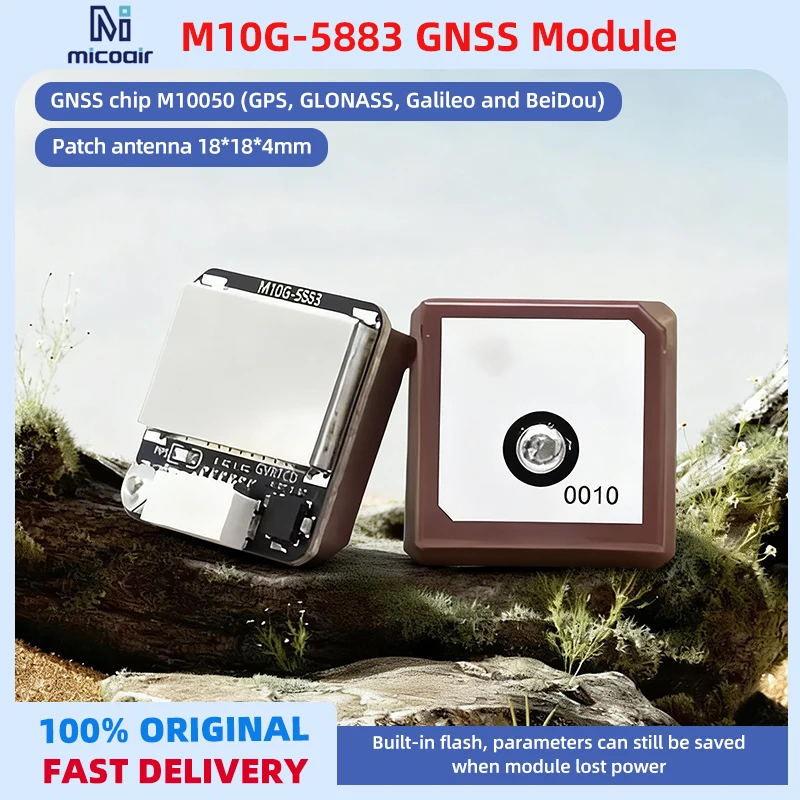 MicoAir M10G-5883 GNSS Module 20mm Size Integrated Compass QMC5883L for FPV Racing Drones Robotics Boats - GPS Navigation System