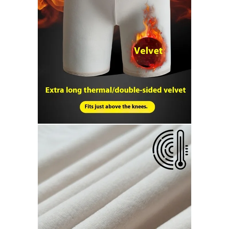 Dames warm ondergoed thermische broek fleece gevoerde wintershorts taillebescherming koud weer verdikt zacht comfort slipje