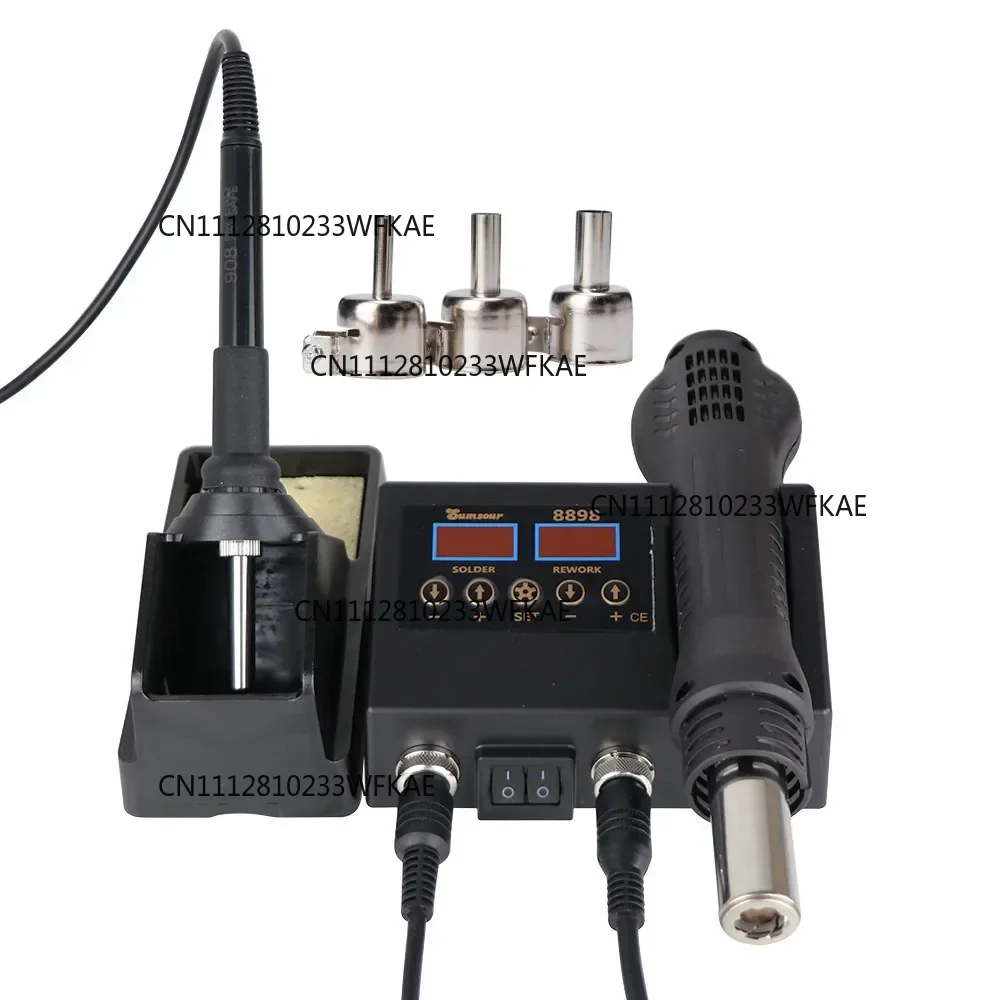 Soldering Station Digital Temperature Adjustable 2 in 1 SMD Solder Iron Hot Air Heat Gun Welding Rework For PCB IC Repair Tools