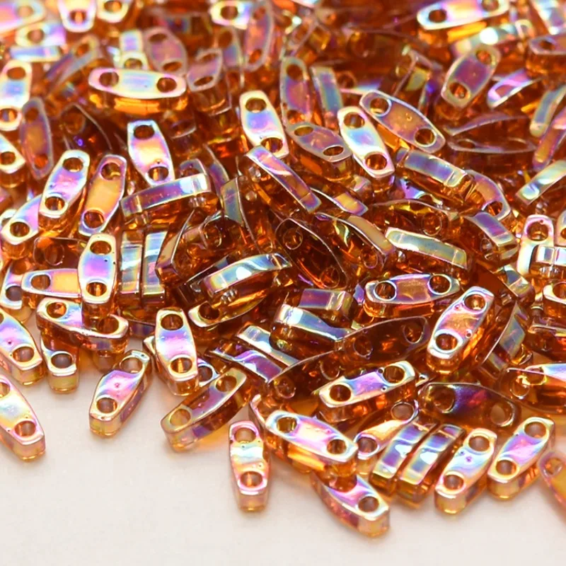 MIYUKI Transparent 5*1.2*1.9mm TILA Beads 2-Holes Square Flat Japan Colored Light Beads for DIY Jewelry Making  Accessories
