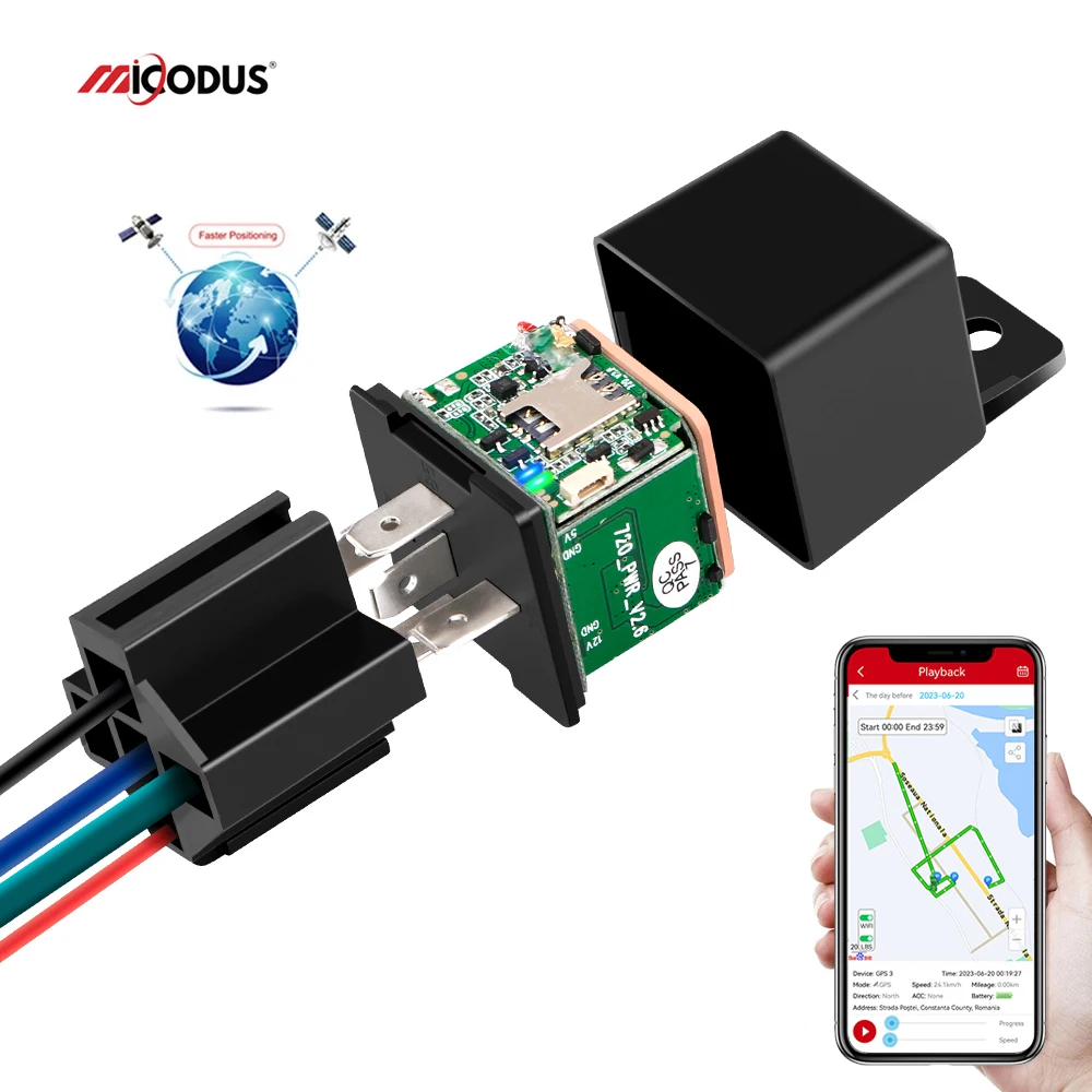Micodus Vehicle Motorcycle Car GPS Relay Tracker Cut off Fuel MV820 9-90V Vibrate Cut Line Alert Geo fence Alarm Free APP