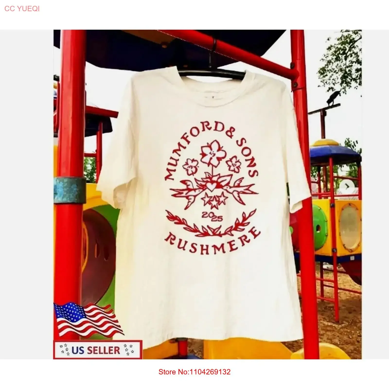 Mumford And Sons Rushmere 2025 Flowers Floral T shirt reprint AN55093 vintage Washed Unisex Casual fashion Comfortable graphic