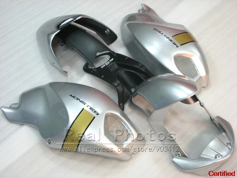 

mold 100% fit for Ducati monster 696 silver black motorbike fairings set monster 796 HR77